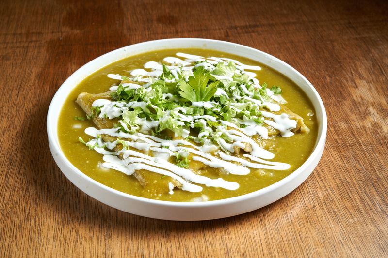 Chuys classic beef enchiladas with red sauce