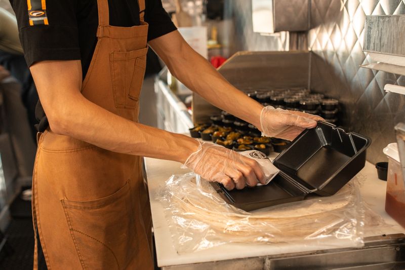 Fresh food prepared for delivery at Chuys restaurant